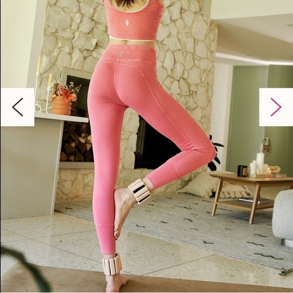 Free People Hot Shot Leggings Snapdragon Pink - Picture 4 of 8